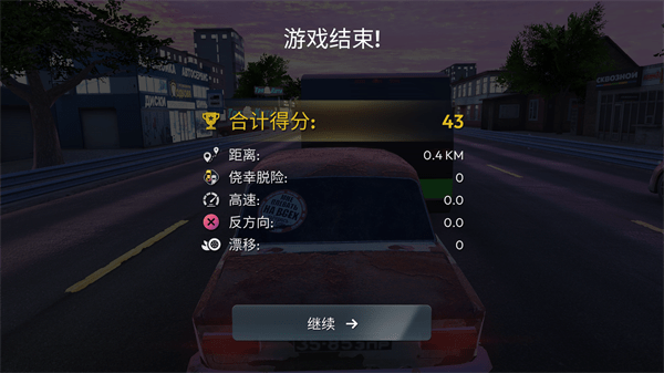 俄罗斯乡村赛车手汉化版-游戏结束