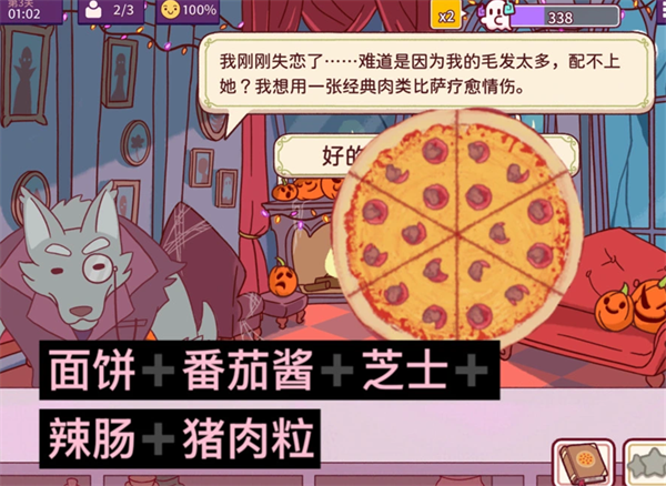 可口的披萨